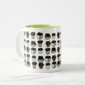 Tasse 2 Couleurs Cute mini motif succulent (Devant gauche)