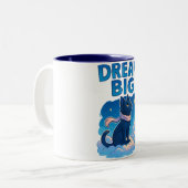 Tasse 2 Couleurs Cute Motivational Cat Art (Devant gauche)