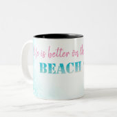 Tasse 2 Couleurs Cute Mouse Plage élégante (Devant gauche)