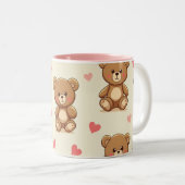 Tasse 2 Couleurs Cute Musique d'ours (Devant droit)