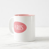 Tasse 2 Couleurs Cute Musique rose Paris (Devant gauche)