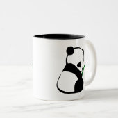 Tasse 2 Couleurs Cute Panda bambou (Devant droit)