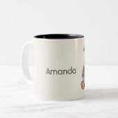 Tasse 2 Couleurs Cute Panda Bear (Devant gauche)