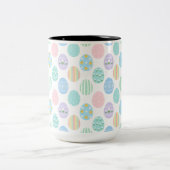 Tasse 2 Couleurs Cute Pastel Easter Eggs Pattern  (Centre)