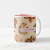 Tasse 2 Couleurs Cute Pastel personnalisé Gingerbread Cookie (Devant droit)