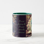 Tasse 2 Couleurs Cute Peacock Funny Naturellement Fabuleux Devis Pe (Centre)