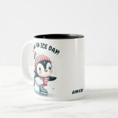 Tasse 2 Couleurs Cute Penguin “Have an Ice Day” Personalized Christ (Devant gauche)