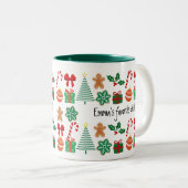 Tasse 2 Couleurs Cute Personalized Christmas (Devant droit)
