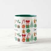 Tasse 2 Couleurs Cute Personalized Christmas (Centre)