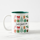 Tasse 2 Couleurs Cute Personalized Christmas (Gauche)