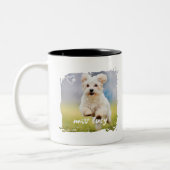 Tasse 2 Couleurs Cute Pet Keepsake Photo Playful Typography (Gauche)