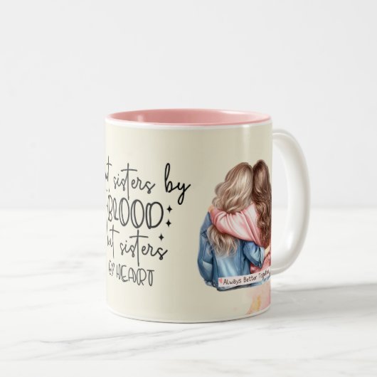 Tasse 2 Couleurs Cute Pink Best Friend Quote (Devant droit)