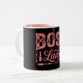 Tasse 2 Couleurs Cute Pink Boss Lady Design (Devant gauche)