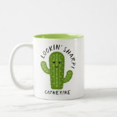 Tasse 2 Couleurs Cute Plante Lover Cactus Cherche Sharp (Gauche)