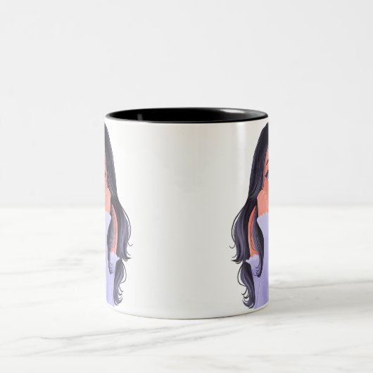 Tasse 2 Couleurs Cute Pose Musique (Centre)