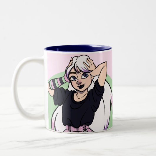 Tasse 2 Couleurs Cute Punk Anime Ado Nom de la fille (Gauche)