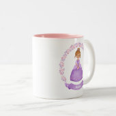 Tasse 2 Couleurs Cute Purple Princesse Personnalisée (Devant droit)