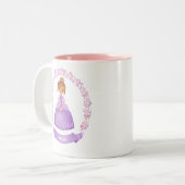 Tasse 2 Couleurs Cute Purple Princesse Personnalisée (Devant gauche)