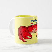 Tasse 2 Couleurs Cute red crab cartoon (Devant gauche)