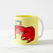 Tasse 2 Couleurs Cute red crab cartoon (Devant droit)