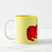 Tasse 2 Couleurs Cute red crab cartoon (Gauche)
