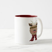 Tasse 2 Couleurs Cute Reindeer (Devant droit)