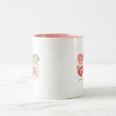 Tasse 2 Couleurs Cute Retro Aimer Plus, S'Inquiéter Moins De Café M (Centre)