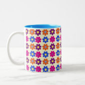 Tasse 2 Couleurs Cute Retro Penny Flower Pattern (Gauche)