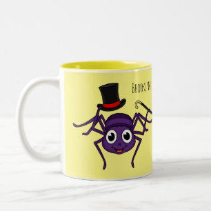 Tasse 2 Couleurs Cute Spider dans le top a un dessin animé
