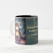 Tasse 2 Couleurs Cute Squirrel Whimsical Moderne Personnalisé (Devant gauche)