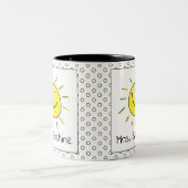 Tasse 2 Couleurs Cute Sunshine Smile Visage Nom de l'enseignant (Centre)
