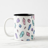 Tasse 2 Couleurs Cute tendance Pastel Gemstones Gems Crystal Motif (Gauche)