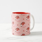 Tasse 2 Couleurs Cute Tired Red Panda (Devant droit)