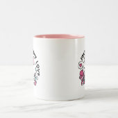 Tasse 2 Couleurs Cute Valentine's Cat Design - Feline the Love (Centre)