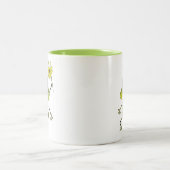 Tasse 2 Couleurs Cute Whimsical Happy Frog (Centre)