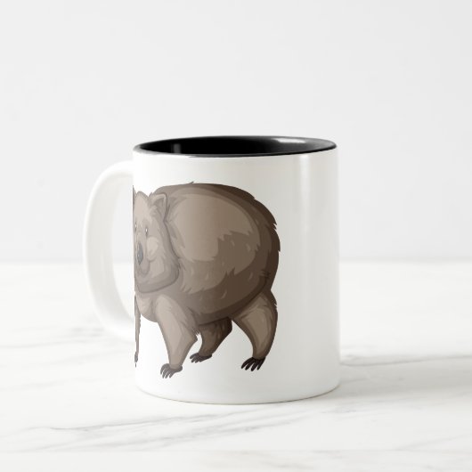 Tasse 2 Couleurs Cute wombat (Devant gauche)