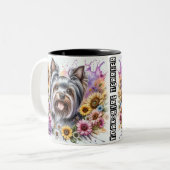 Tasse 2 Couleurs Cute Yorkshire (Devant gauche)