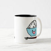 Tasse 2 Couleurs Cuvette heureuse de glucides de baguettes de riz (Devant droit)