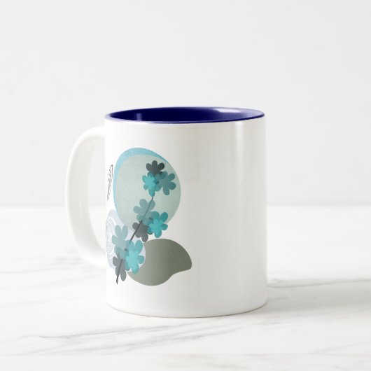 Tasse 2 Couleurs Cyan Boho (Devant gauche)