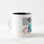 Tasse 2 Couleurs Cyan Red Leaf (Devant gauche)