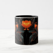 Tasse 2 Couleurs Cyberflore Lumineuse Orange Black Cyber Flowers (Centre)