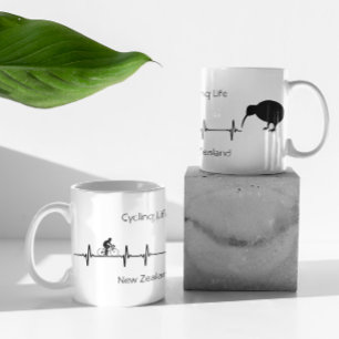 Tasse 2 Couleurs Cycling Life, Nouvelle-Zélande personnalisable