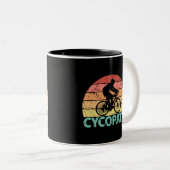 Tasse 2 Couleurs Cyclisme amusant Cycopath (Devant droit)