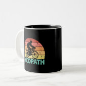 Tasse 2 Couleurs Cyclisme amusant Cycopath (Devant gauche)