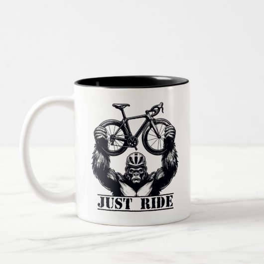 Tasse 2 Couleurs Cyclisme Juste Ride Gorilla (Gauche)