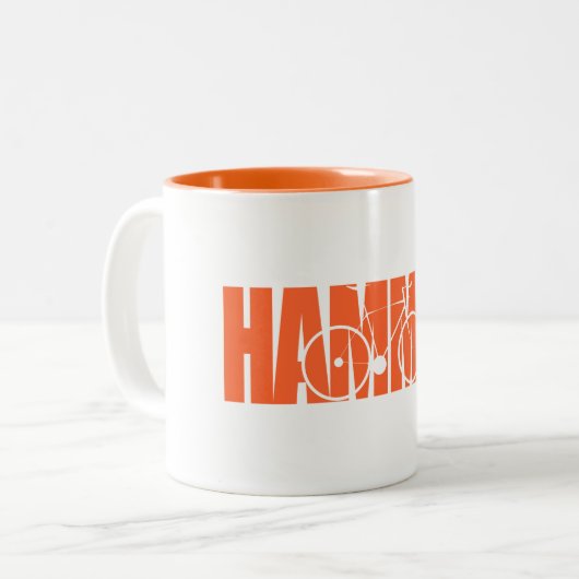 Tasse 2 Couleurs Cyclisme marteau (Devant gauche)