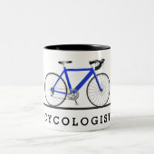 Tasse 2 Couleurs Cyclisme with blue bicycle (Centre)