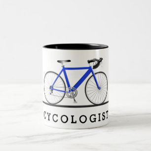 Tasse 2 Couleurs Cyclisme with blue bicycle