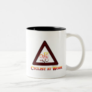 Tasse 2 Couleurs cycliste au travail