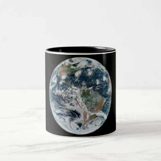 Tasse 2 Couleurs Cyclones tropicaux - Vue spatiale Hémisphère occid (Centre)
